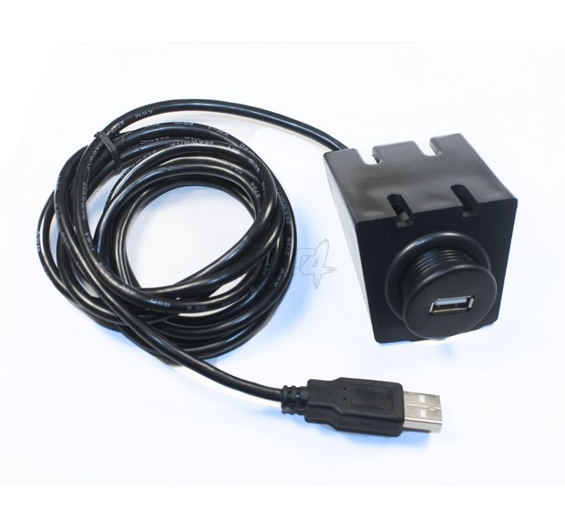 4-600150 WATERPROOF USB EXTENSION CABLE, 2M LENGTH