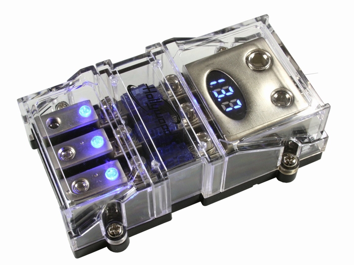 3x anl zekeringhouder met voltmeter