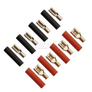 Flat connector Set 2,5mm2 ( 4,8+2,8 )  4x Red+ 4x Black