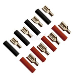 Flat connector Set 2,5mm2 ( 6,3+4,8 )  4x Red+ 4x Black