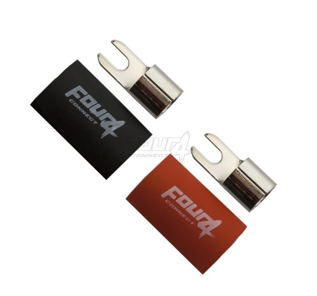 Fork connector   20mm2 M4 1x – Red+ 1x – Black