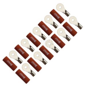 Ring terminal   10mm2 M4 - Red - 10 pcs