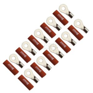 kabeloog 10mm2 M6 - rood- 10 pcs