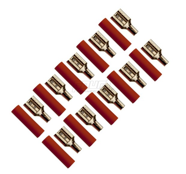 4-690745 flat connector 2.5mm², width 6.3mm, red, 10pcs