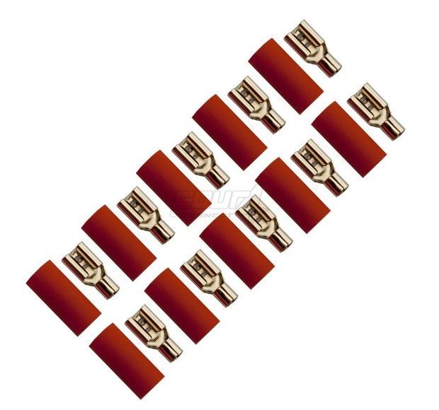 4-690746 flat connector 6.0mm², width 6.3mm, red, 10pcs