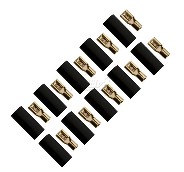 4-690736 flat connector 6.0mm², width 4.8mm, black, 10pcs