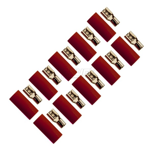 4-690743 flat connector 6.0mm², width 4.8mm, red, 10pcs