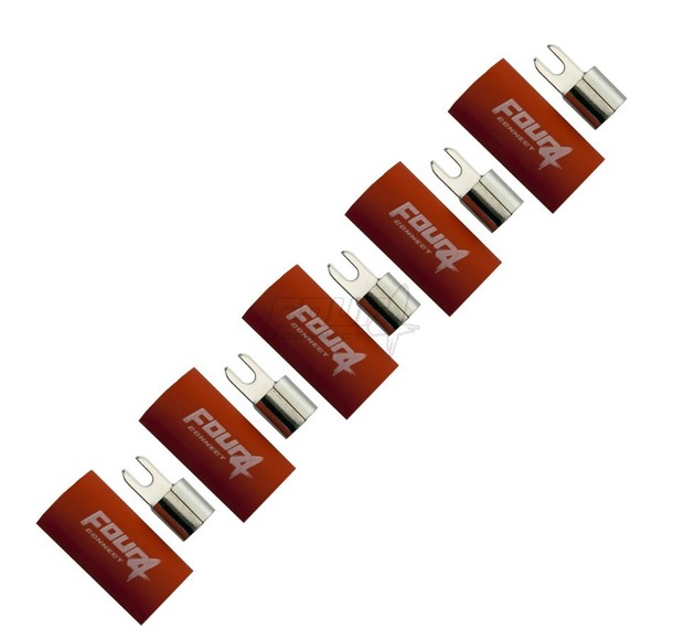 4-690823 M4 fork connector 35mm², 5x Red