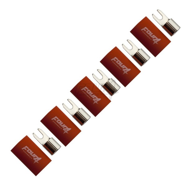 4-690827 M4 fork connector 20mm², 5x Red