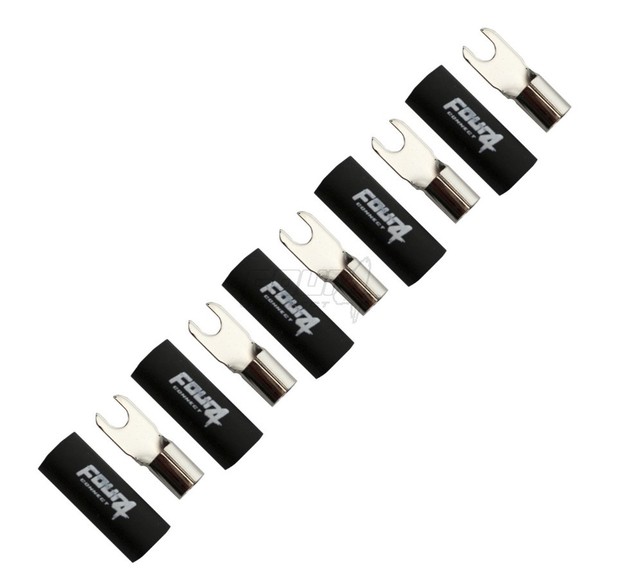 4-690836 M4 fork connector 10mm², 5x black