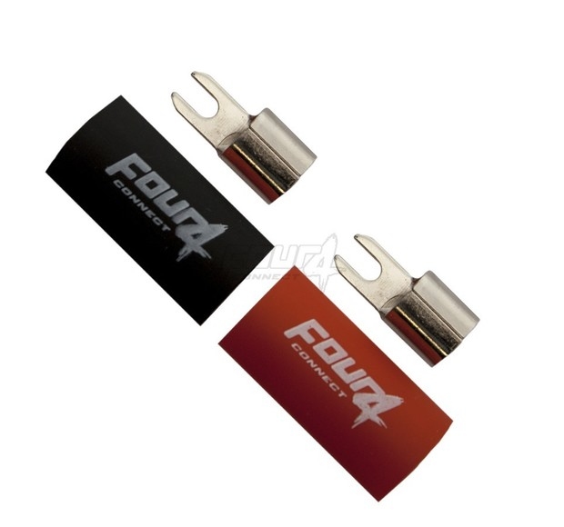 4-690813 Fork connector   35mm2 M4 1x – Red+ 1x – Black