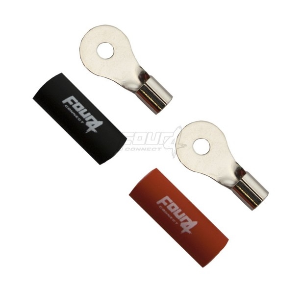 4-690911 kabeloog 10mm2 M4 1x rood + 1x zwart