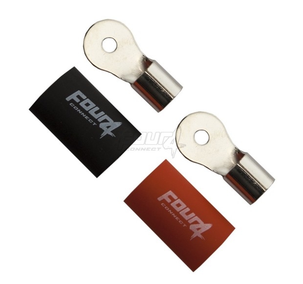 4-690912 Ring terminal   20mm2 M4 1x Red+ 1x Black