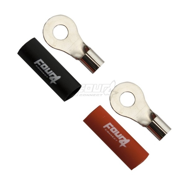 4-690913 Ring terminal   10mm2 M6 1x Red+ 1x Black