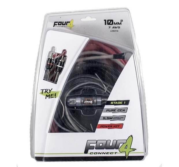FOUR Connect STAGE1 10mm2 amp installation kit