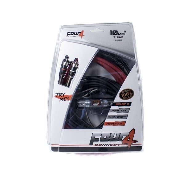 FOUR Connect STAGE2 10mm2 amp installation kit 100% kupari