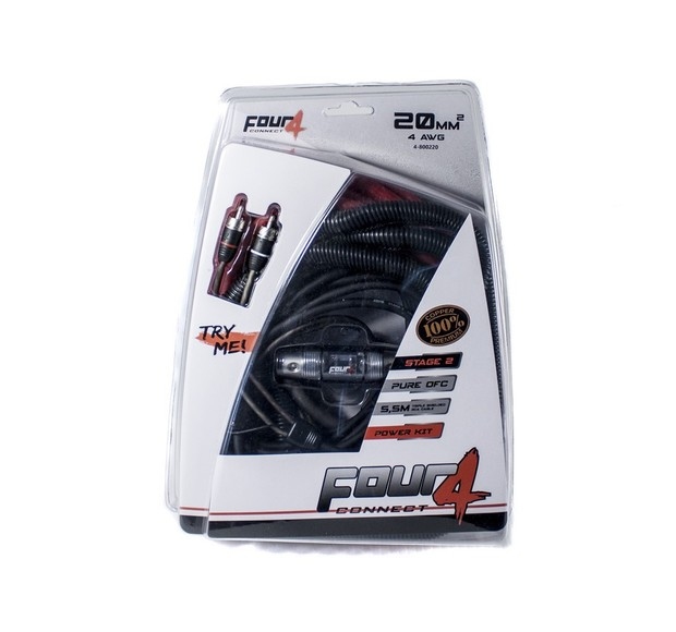FOUR Connect STAGE2 20mm2 amp installation kit 100% kupari
