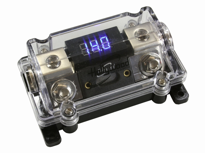 ANHX1B BLAUW LED anl zekeringhouder met voltmeter