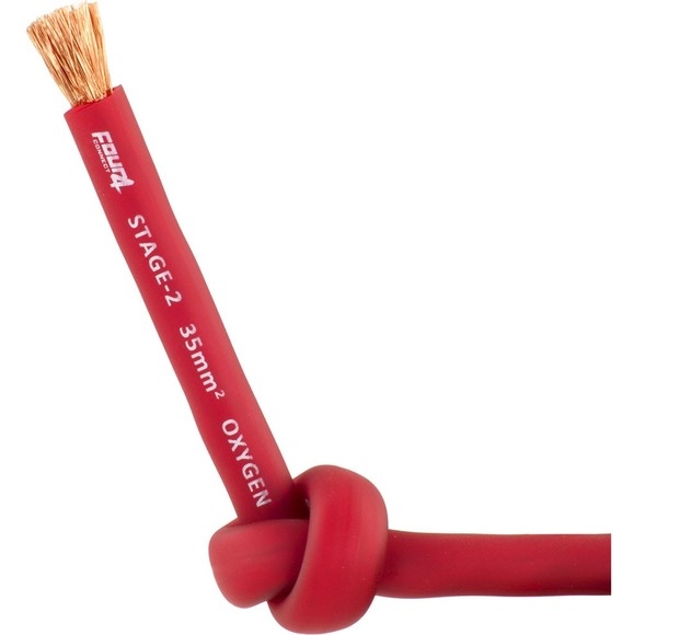 STAGE2 35mm2 power cable satin red OFC 1m